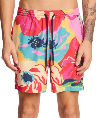 Paisley & Gray - Men's Gilligan Regular-Fit Abstract Floral 6" Swim Trunks