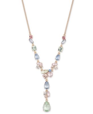 Givenchy - Mixed Crystal Lariat Necklace, 16" + 3" extender