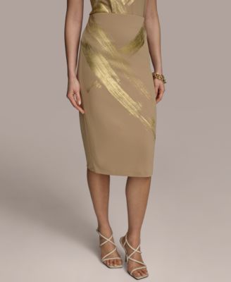Donna Karan New York - Women's Brushstroke-Print Pencil Skirt