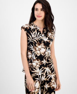 AK Anne Klein - Women's Floral-Print Sleeveless Top