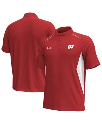 Under Armour - Men's Red Wisconsin Badgers Title Performance Polo