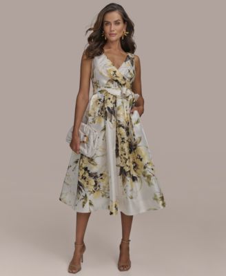 Donna Karan New York - Women's V-Neck Sleeveless A-Line Dress