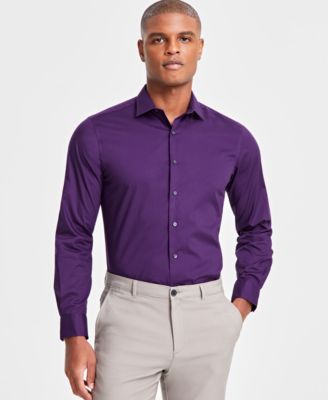 Alfani - Men's Slim-Fit Solid Dress Shirt