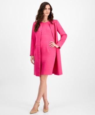 Le Suit - Women's Jewel-Neck Topper & Empire-Seam Midi Dress