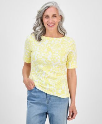 Style & Co - Plus Size Geometric-Print Crewneck Top