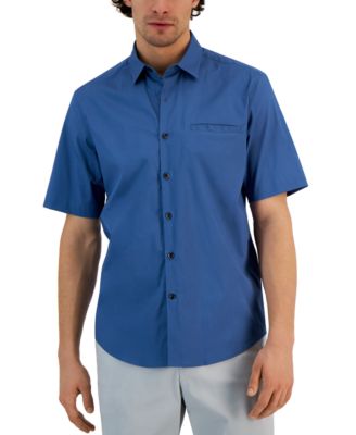 Alfani - Men's Modern Classic-Fit Stretch Solid Button-Down Shirt