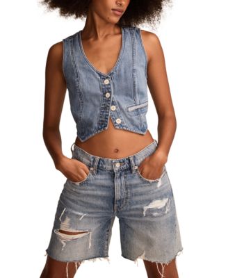 Lucky Brand - Women's Liquid Cropped Denim Vest