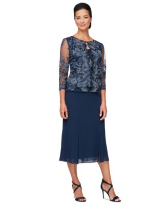 Alex Evenings - Petite 2-Pc. Lace Jacket Dress Set