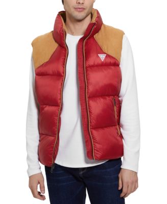 GUESS - Men's Fabric Block Puffer Vest