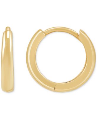 Macy's - Polished Tapered Extra Small Huggie Hoop Earrings in 14k Gold, 0.43"
