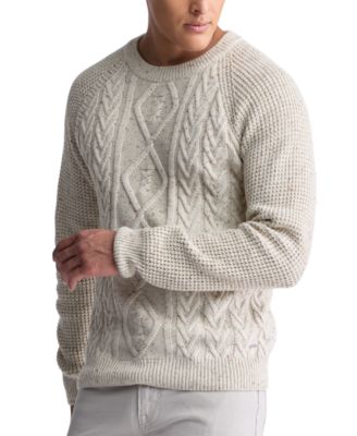Buffalo David Bitton - Men's Wallaby Nep Yarn Cable Knit Crewneck Sweater