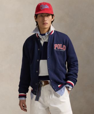 Polo Ralph Lauren - Men's Letterman-Logo Fleece Baseball Jacket