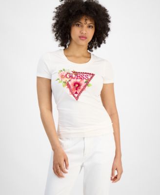 GUESS - Women's Rhinestone Logo T-Shirt