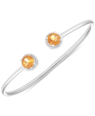 Macy's - Amethyst Open Bangle Bracelet (2-3/8 ct. t.w.) in Sterling Silver