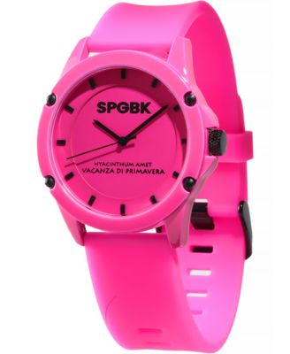 SPGBK Watches - Unisex Forever Pink Silicone Strap Watch 44mm