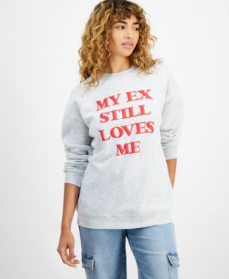 Ultra Flirt - Juniors' Oversized Mon Cheri Graphic Sweatshirt