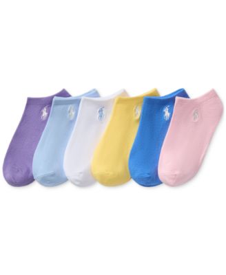 Polo Ralph Lauren - Toddler Girls Classic Solid Low-Cut Socks, 6-Pack