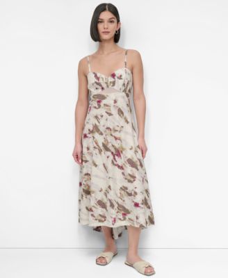 DKNY - Women's Sweetheart-Neck Inset Empire-Waist Dress
