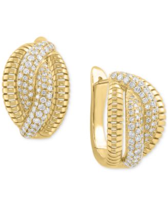 EFFY Collection - Diamond Pav&eacute; Abstract Statement Earrings (1-1/10 ct. t.w.) in 14k Gold