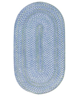 Capel - Area Rug, Sailor Boy Oval Braid 0470-400 Deep Blue Sea 4' x 6'