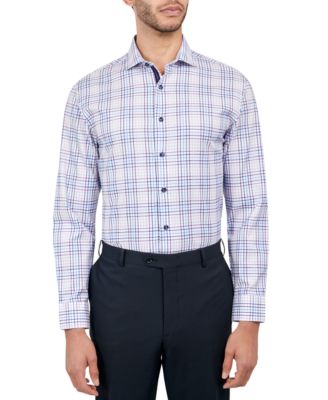 MICHELSONS OF LONDON - Men's Dobby Check Dress Shirt