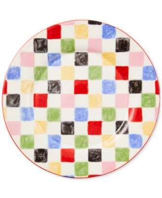 Mackenzie-Childs - Multi Check Round Stoneware Platter