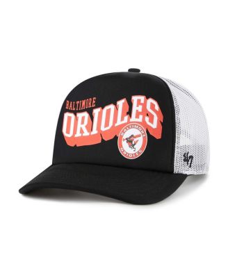 '47 Brand - Men's Black Baltimore Orioles Meander Foam Trucker Snapback Hat